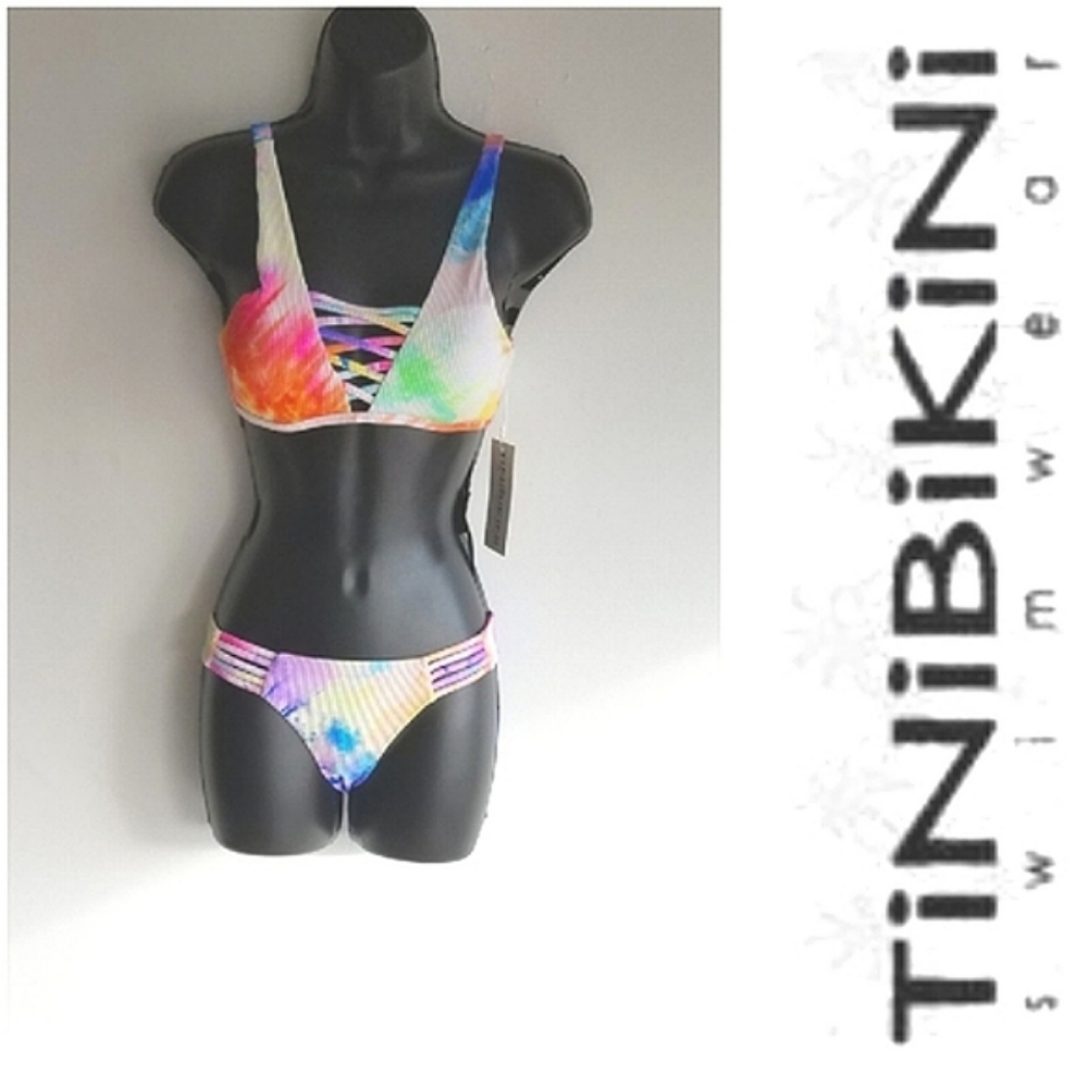 Tinibikini Ribbed Cris-Cross Bikini
